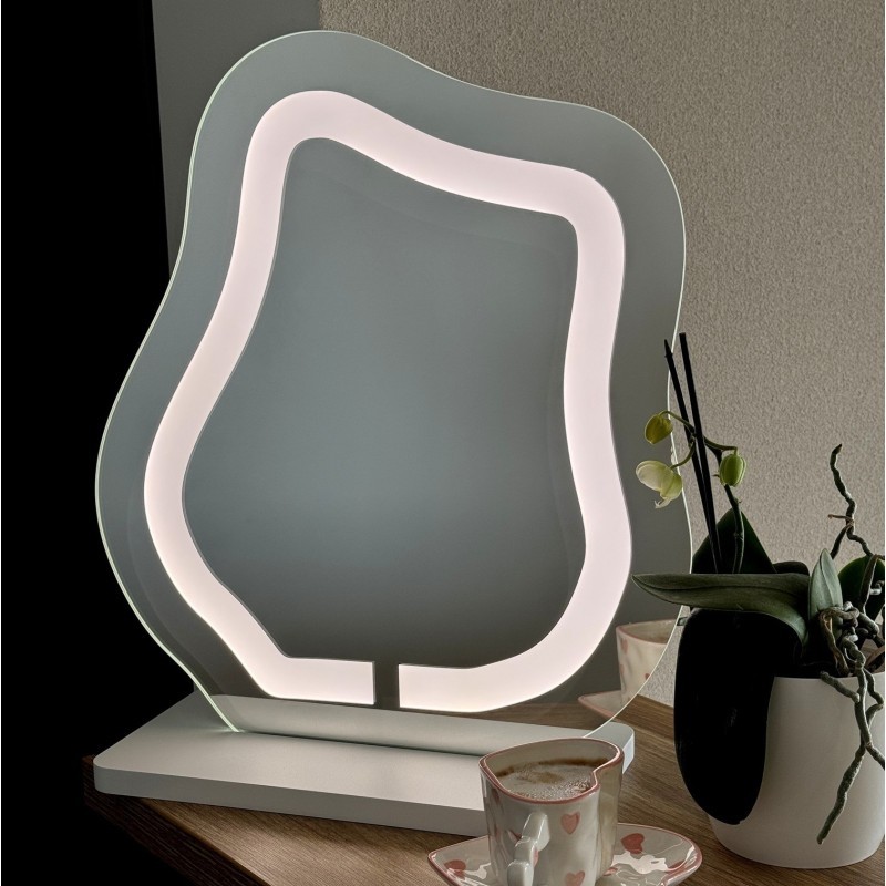 Cosmeticaspiegel met gezandstraalde verlichting - FLOW LED PETITE