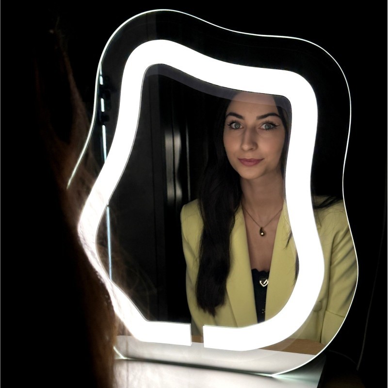 Cosmeticaspiegel met gezandstraalde verlichting - FLOW LED PETITE