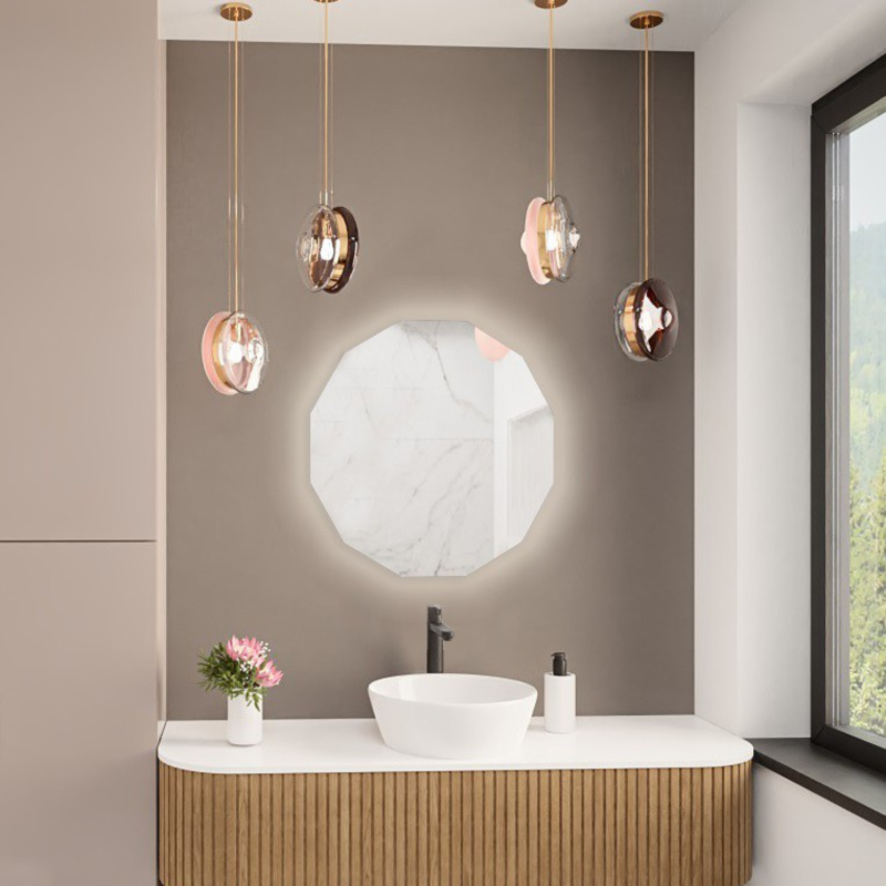 Multi-hoek badkamerspiegel met verlichting - FOREM LED
