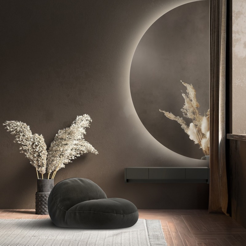 Badkamerspiegel halve cirkel met verlichting - HELENA LED