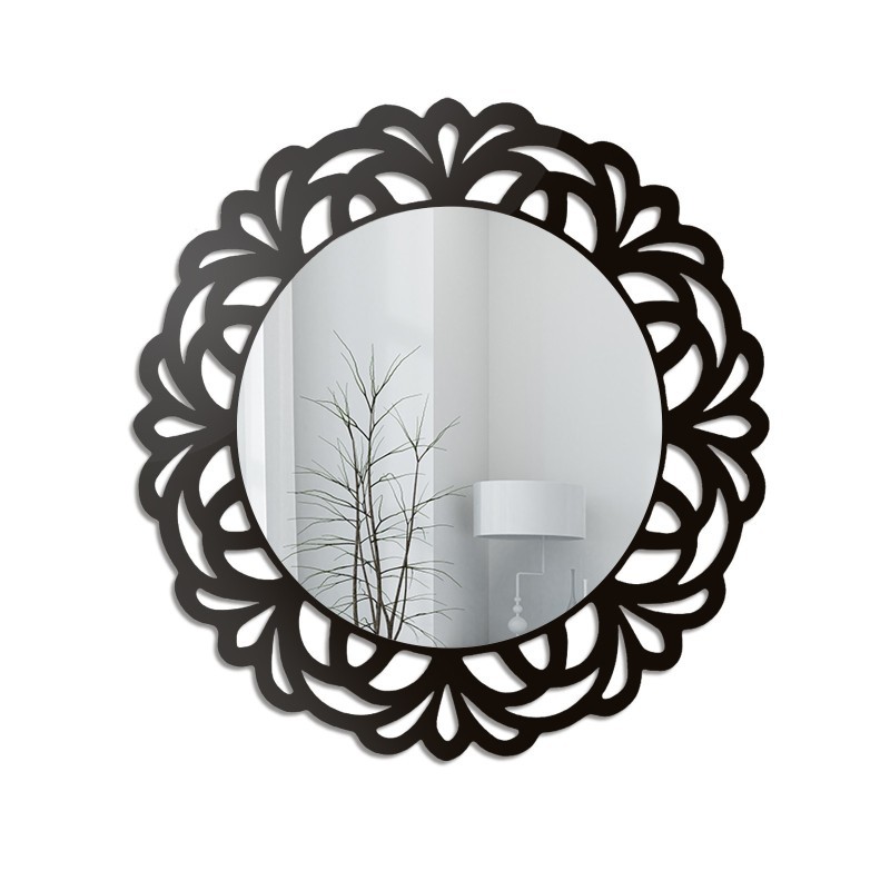 Decoratieve spiegel in opengewerkte mdf lijst - IDALIA