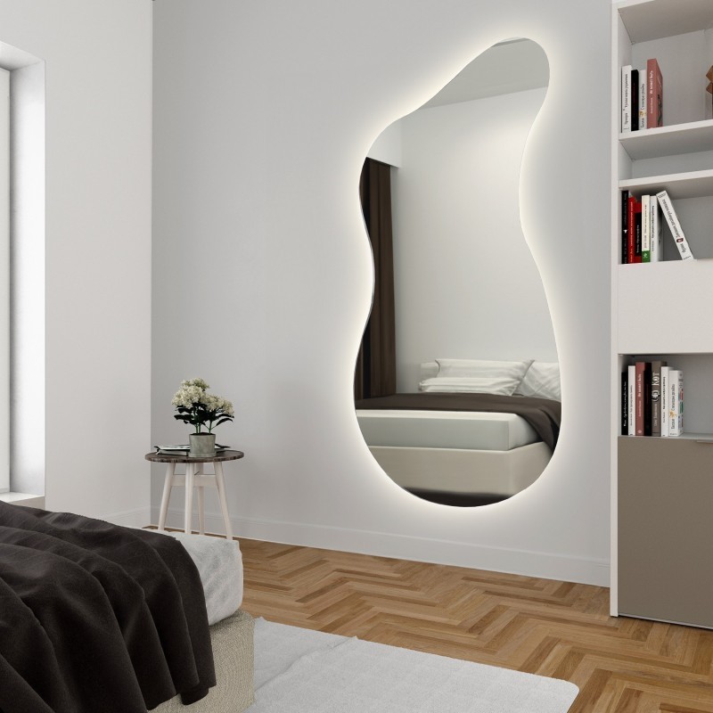 Organisch gevormde spiegel met verlichting - ANGELIT II LED