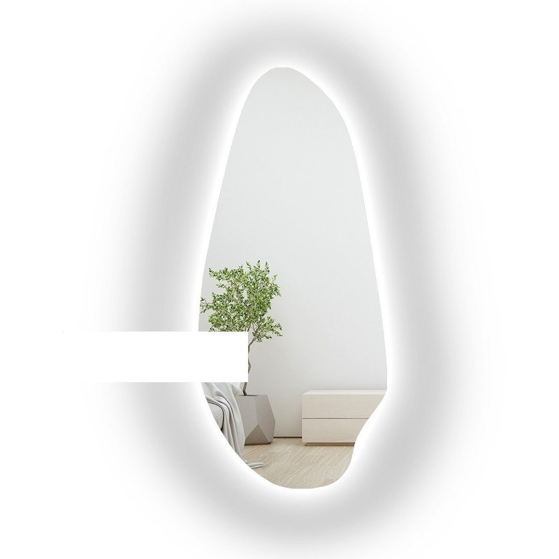 Onregelmatig gevormde spiegel met kastuitsparing met verlichting - JASPIS LED