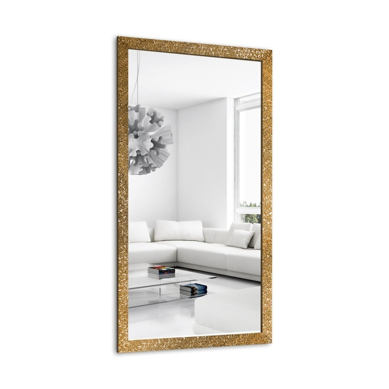 Glamour spiegel in rijk gouden lijst in hoogglans - 8002002