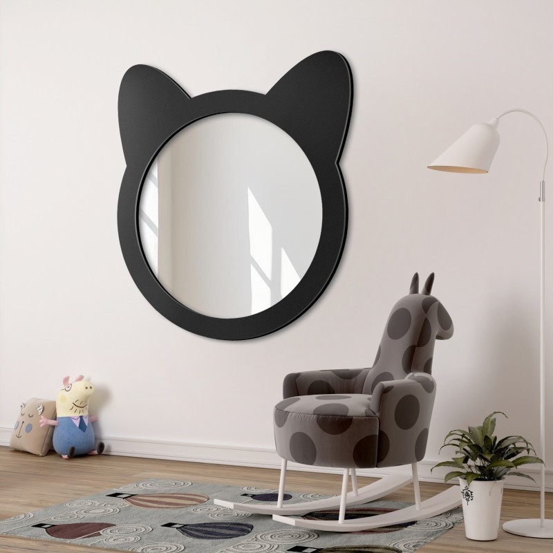 Decoratieve wandspiegel voor kinderen in mdf lijst - KATJE