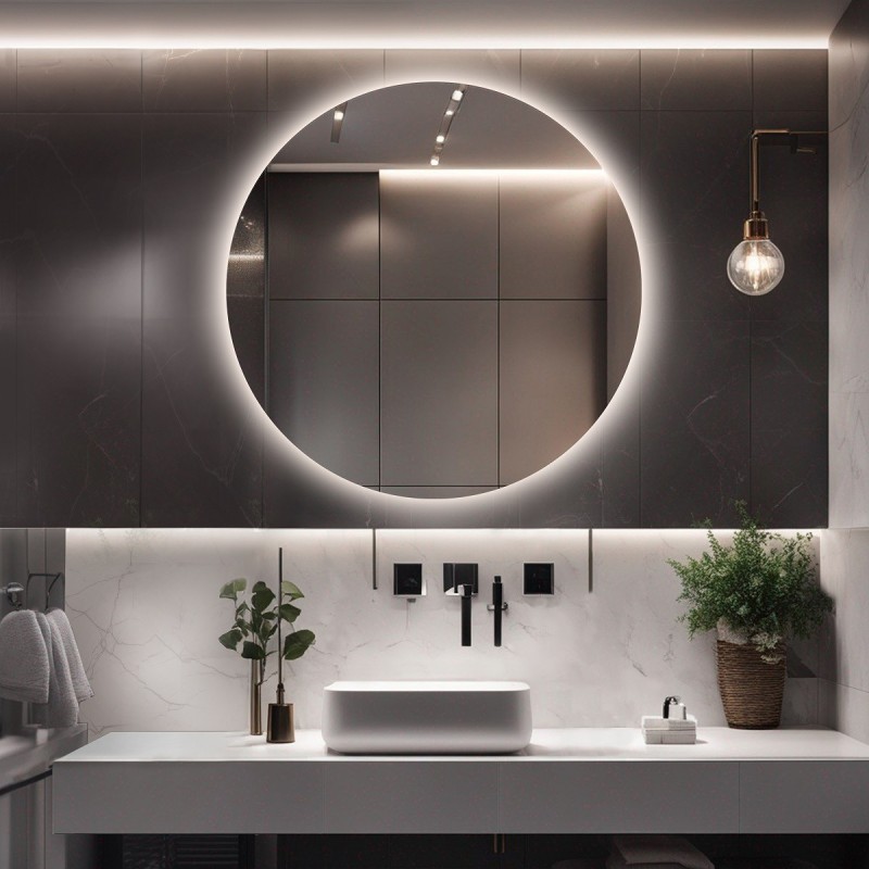 Ronde badkamerspiegel met verlichting - CIRKEL LED