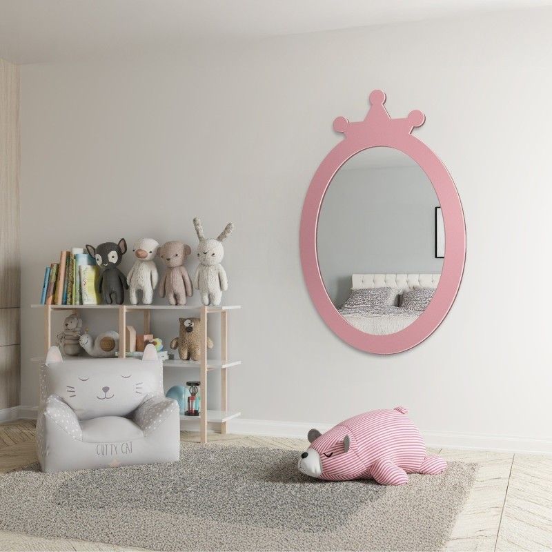 Decoratieve wandspiegel voor een kind in mdf lijst - PRINSESJE