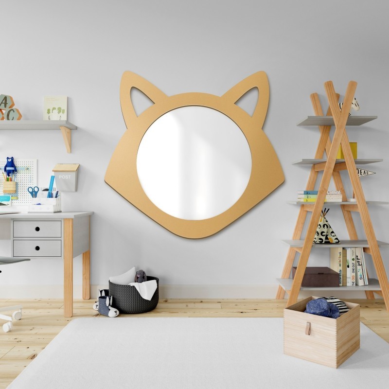 Decoratieve wandspiegel voor kinderen in mdf lijst - VOSJE