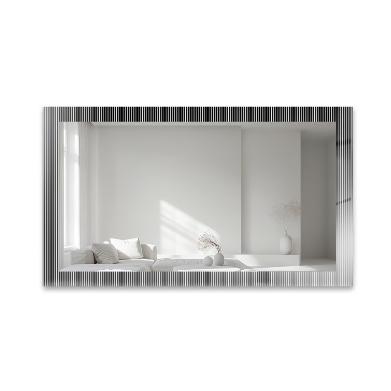 Decoratieve rechthoekige spiegel op ornamentglas Visiosun Classic – LUXORA CLARITY