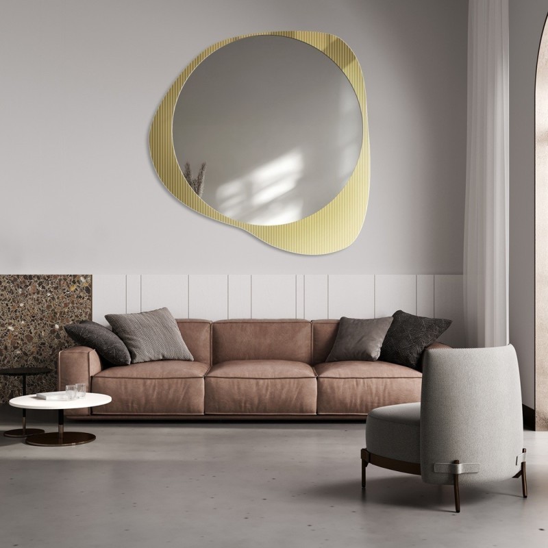 Decoratieve spiegel op ornamentglas Estriado – LUXORA ELEGRA