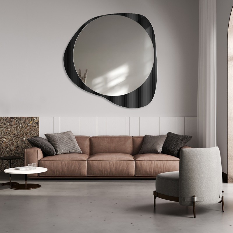 Decoratieve spiegel op ornamentglas Estriado – LUXORA ELEGRA