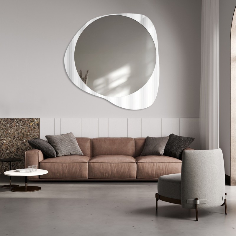 Decoratieve spiegel op ornamentglas Estriado – LUXORA ELEGRA