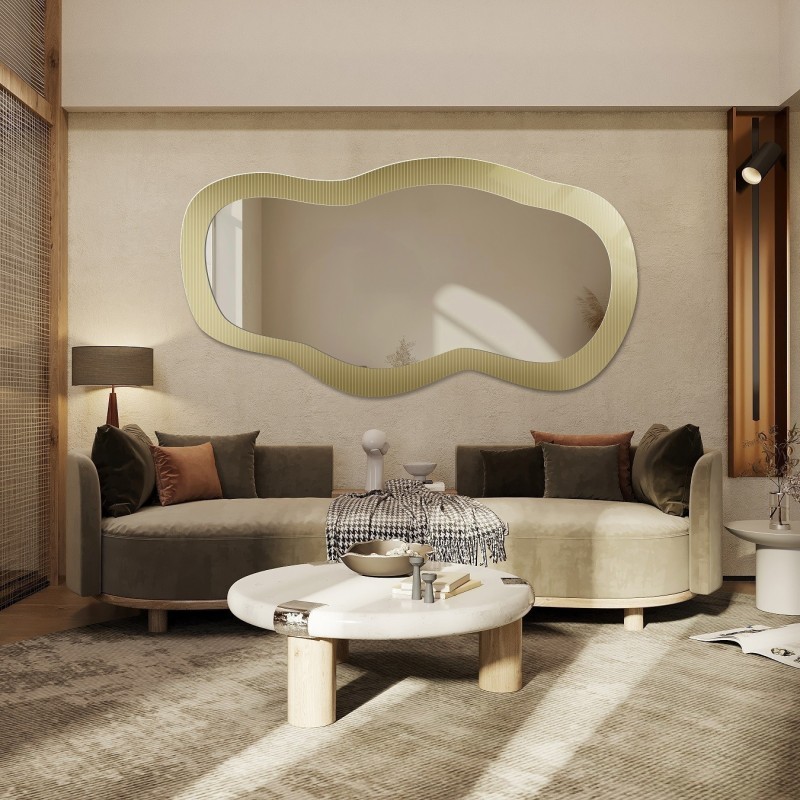 Decoratieve spiegel op ornamentglas Estriado – LUXORA GLASORI