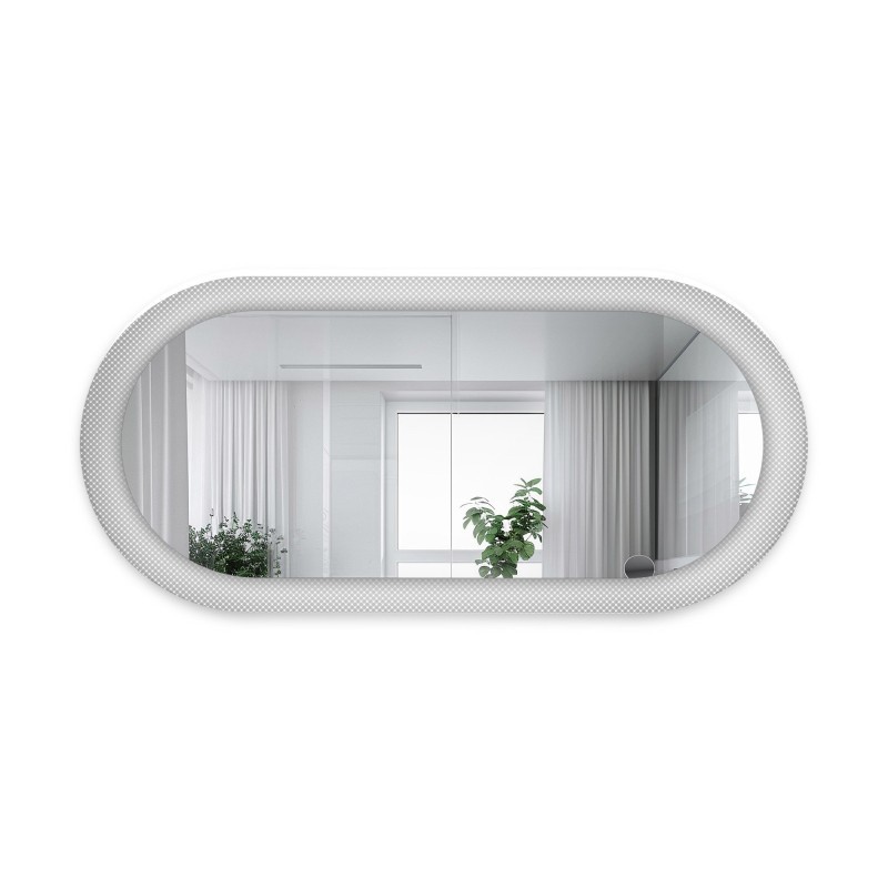 Decoratieve ovale spiegel op ornamentglas Master Point - LUXORA ORNATE