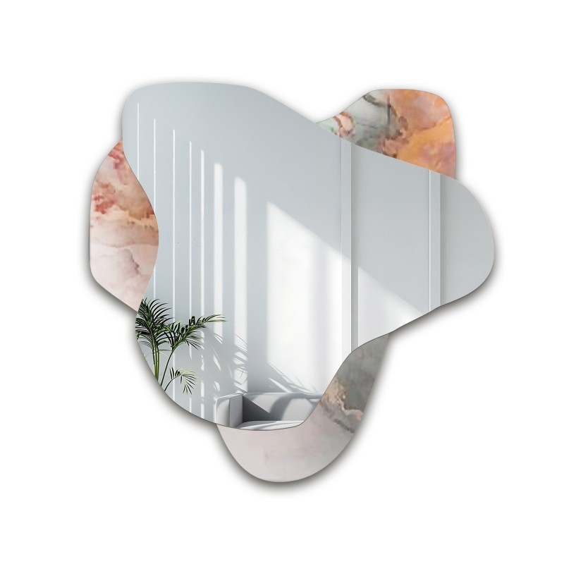 Onregelmatige spiegel op roze marmer – MARBLE FIORATO