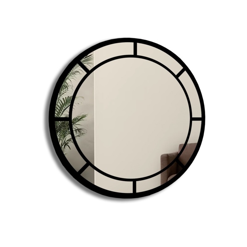 Ronde loftspiegel met mdf stijlen - MONA