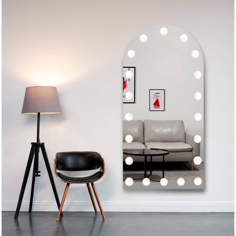 Half-ovale spiegel met verlichting - OSLO LED