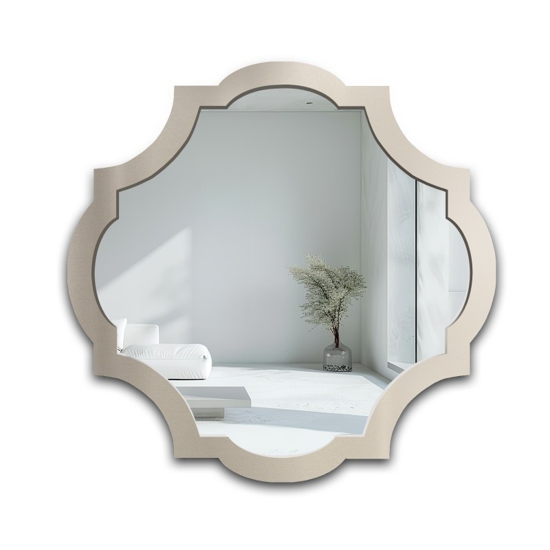Wandspiegel in retro stijl in lijst - SKARLET