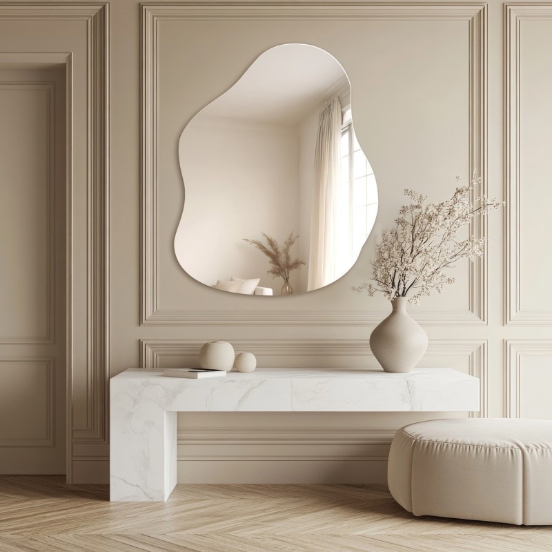 Decoratieve spiegel met organische vorm - STONE