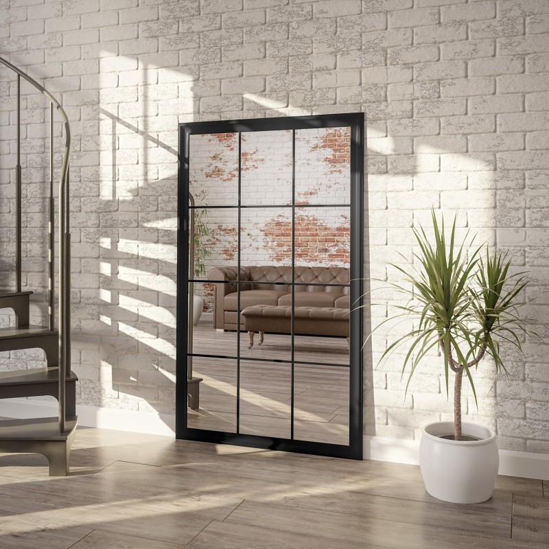 Loftspiegel met zwart frame – TELIMENA – frame in een kleur naar keuze