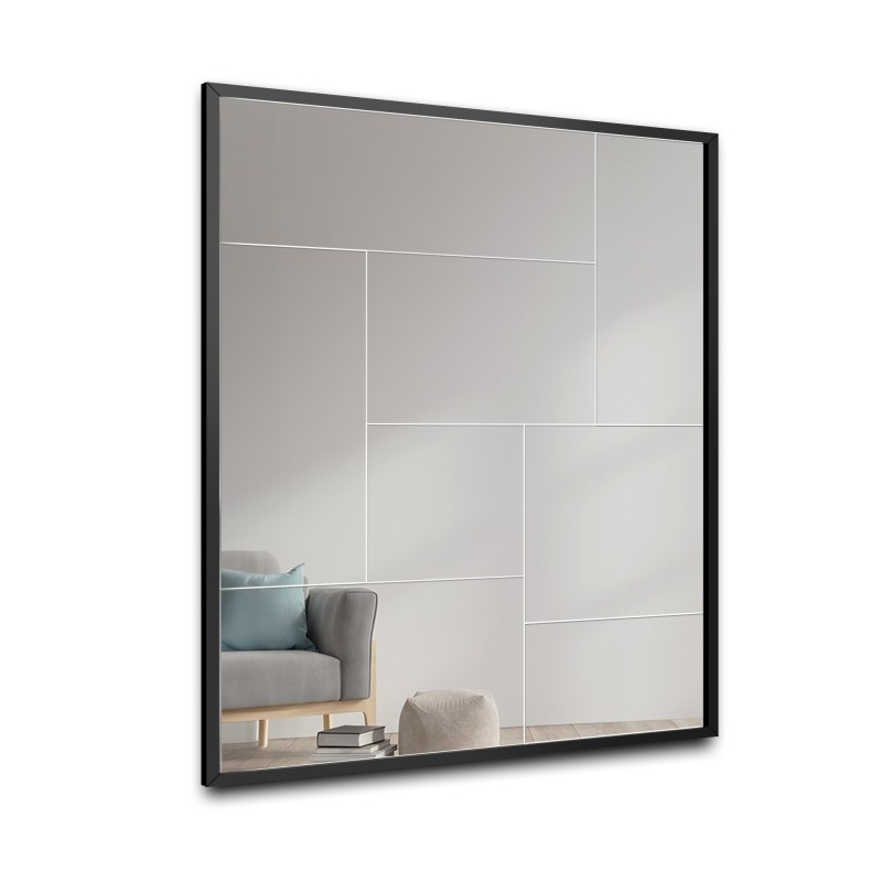 Moderne spiegel van Mirrors - TETRIS - in een mooie zwarte lijst