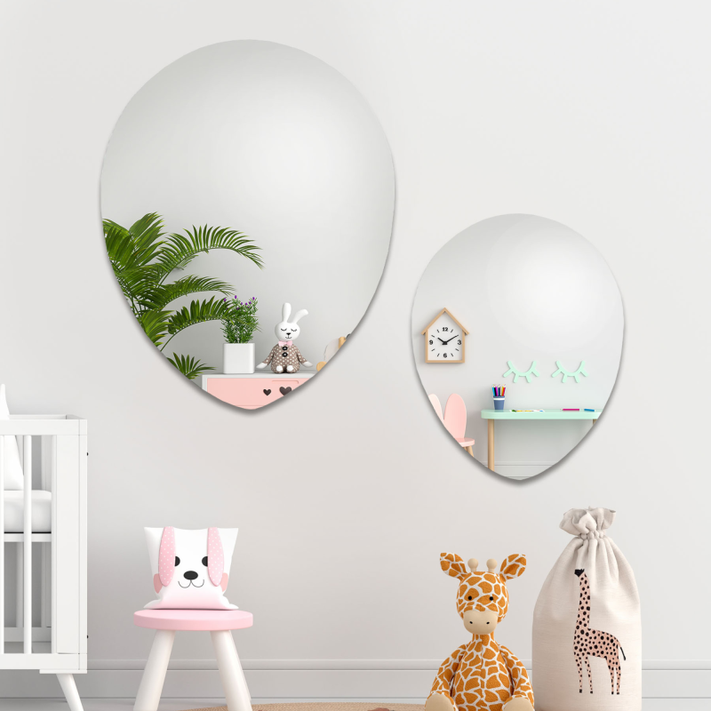 Set decoratieve spiegels voor de kinderkamer - BALLONNETJES