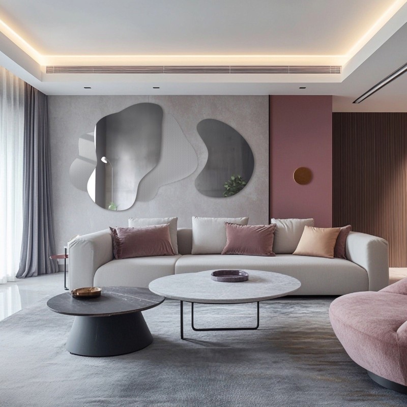 Decoratieve spiegels op ornamentglas Master Point - LUXORA ARTIVIS