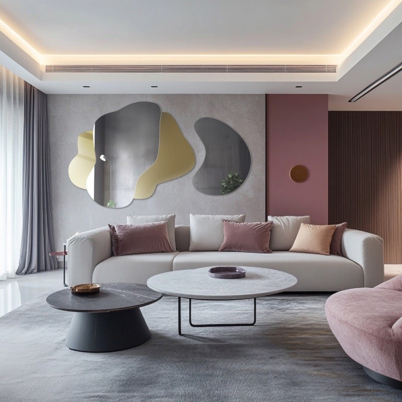 Decoratieve spiegels op ornamentglas Master Point - LUXORA ARTIVIS