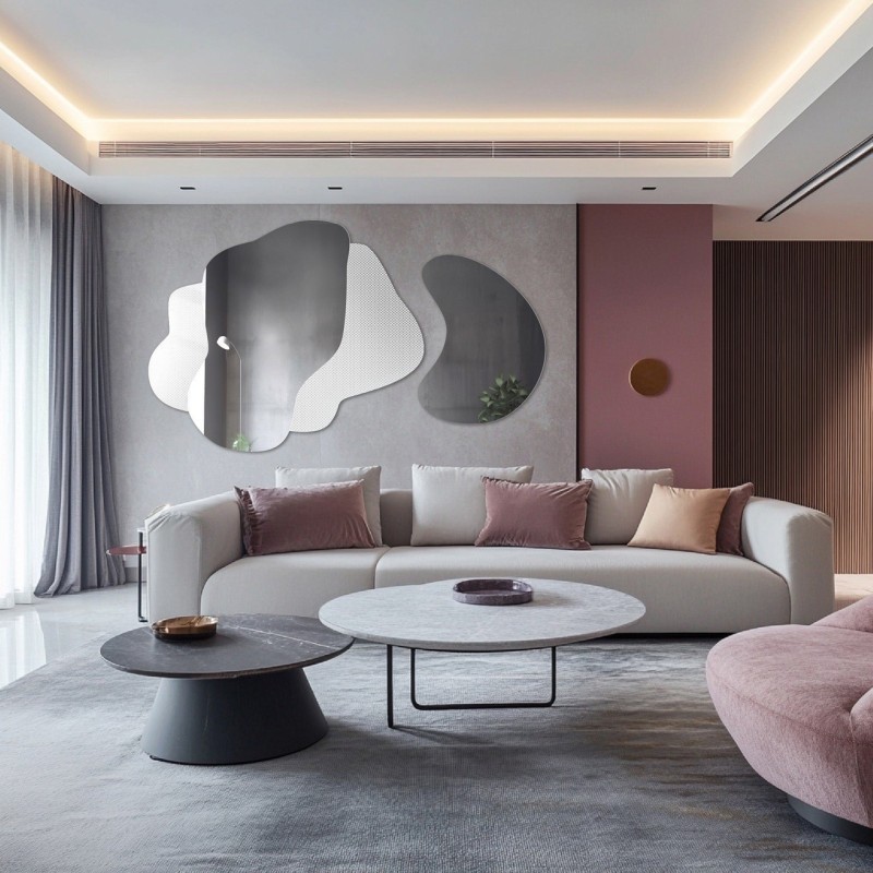 Decoratieve spiegels op ornamentglas Master Point - LUXORA ARTIVIS