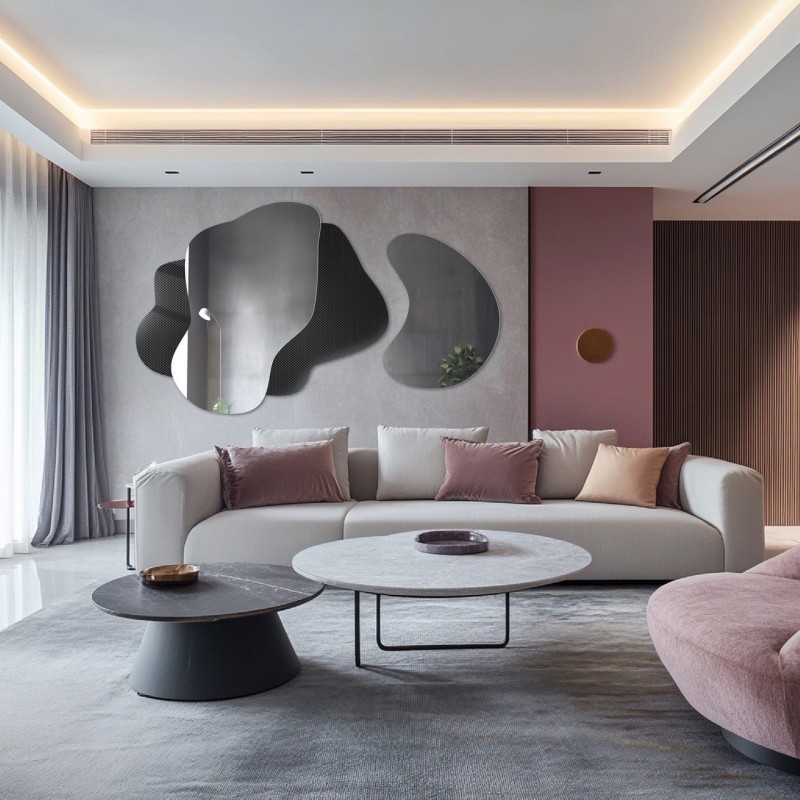 Decoratieve spiegels op ornamentglas Master Point - LUXORA ARTIVIS