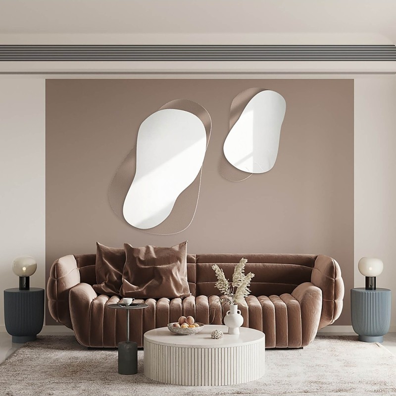 Decoratieve spiegels op ornamentglas Master Point - LUXORA GRAVELO