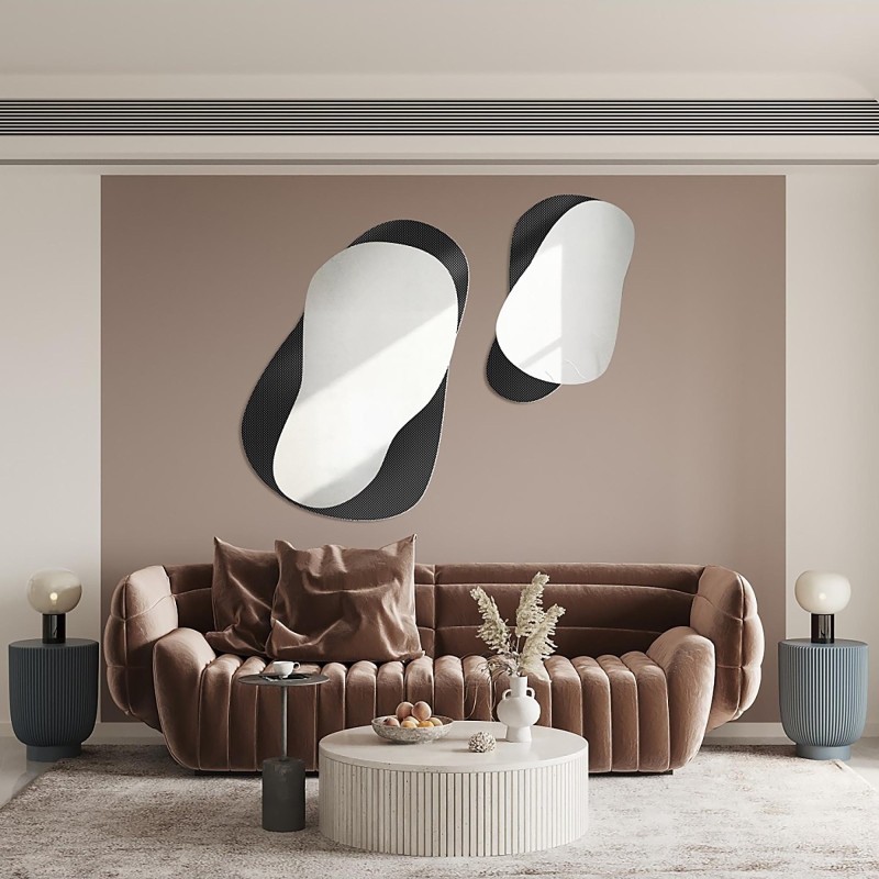 Decoratieve spiegels op ornamentglas Master Point - LUXORA GRAVELO