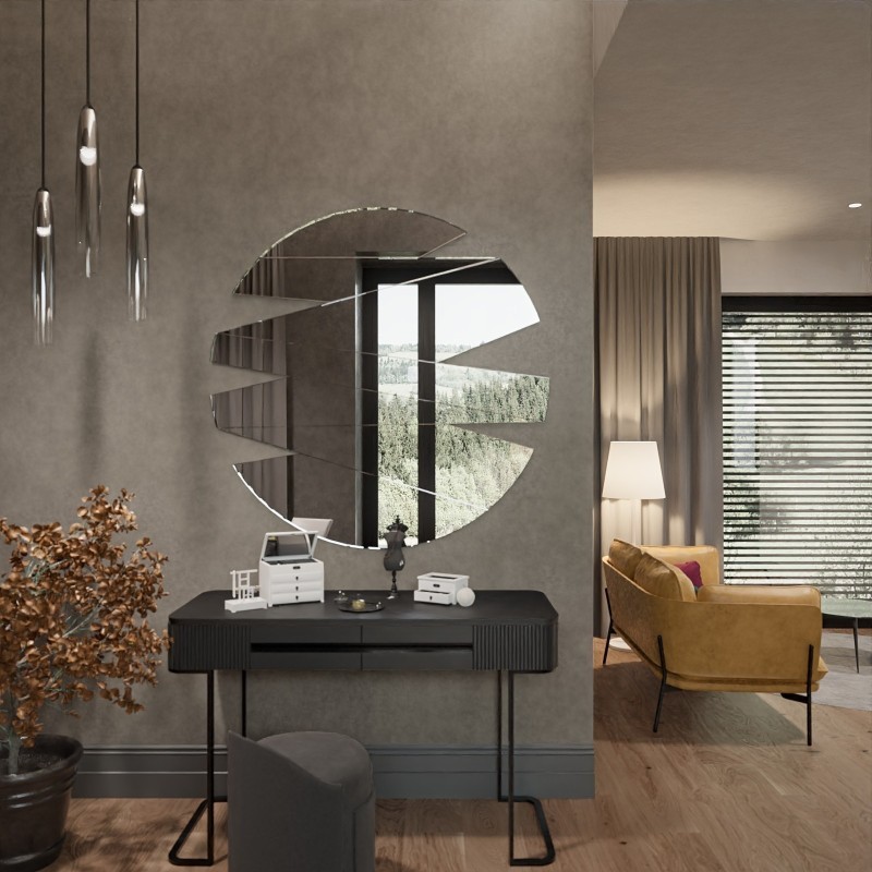 Decoratieve ronde spiegel - ZOJA