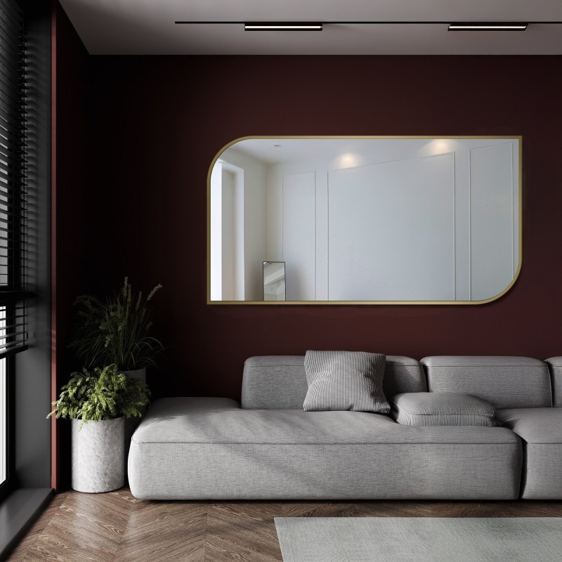 Spiegel in goud MDF SLIM frame - TRAANTJE - kleur frame naar keuze