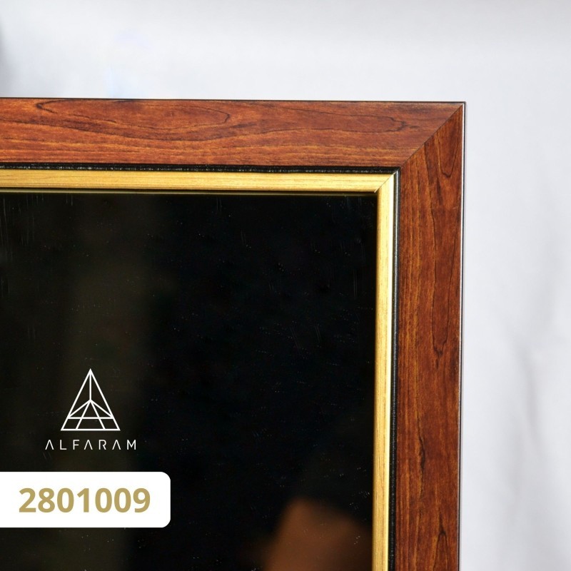 Staande garderobespiegel in elegante houten lijst - 2801 - lijstkleur naar keuze