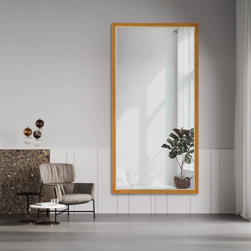 Spiegel in fijne decoratieve houten lijst - 2801 - kleur van de lijst naar keuze