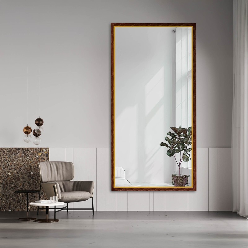Spiegel in fijne decoratieve houten lijst - 2801 - kleur van de lijst naar keuze