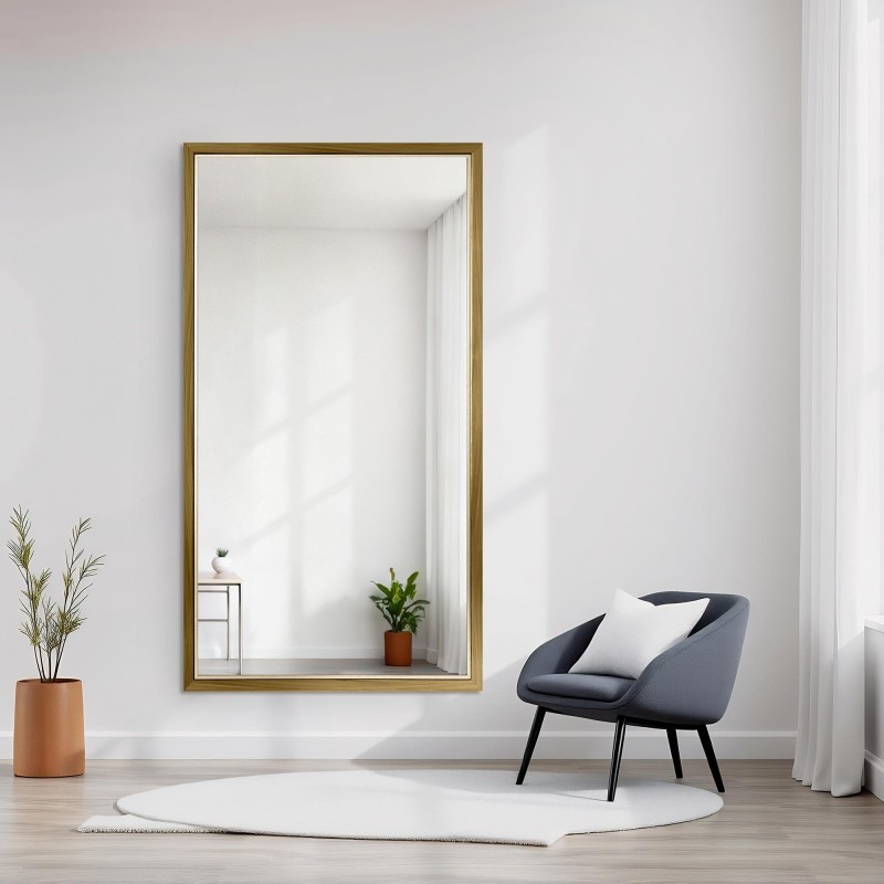 Spiegel in fijne decoratieve houten lijst - 2801 - kleur van de lijst naar keuze