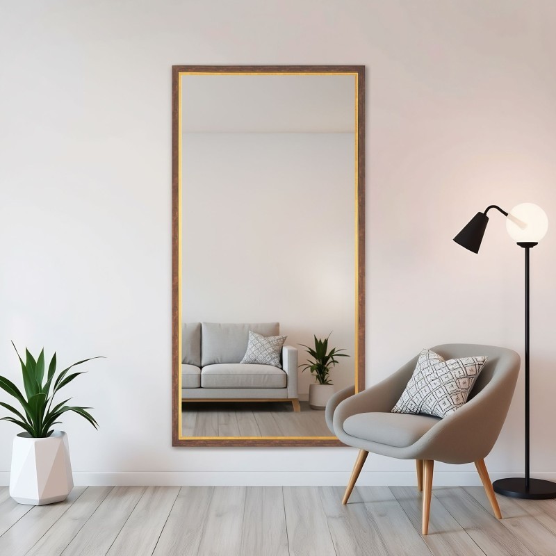 Spiegel in fijne decoratieve houten lijst - 2801 - kleur van de lijst naar keuze