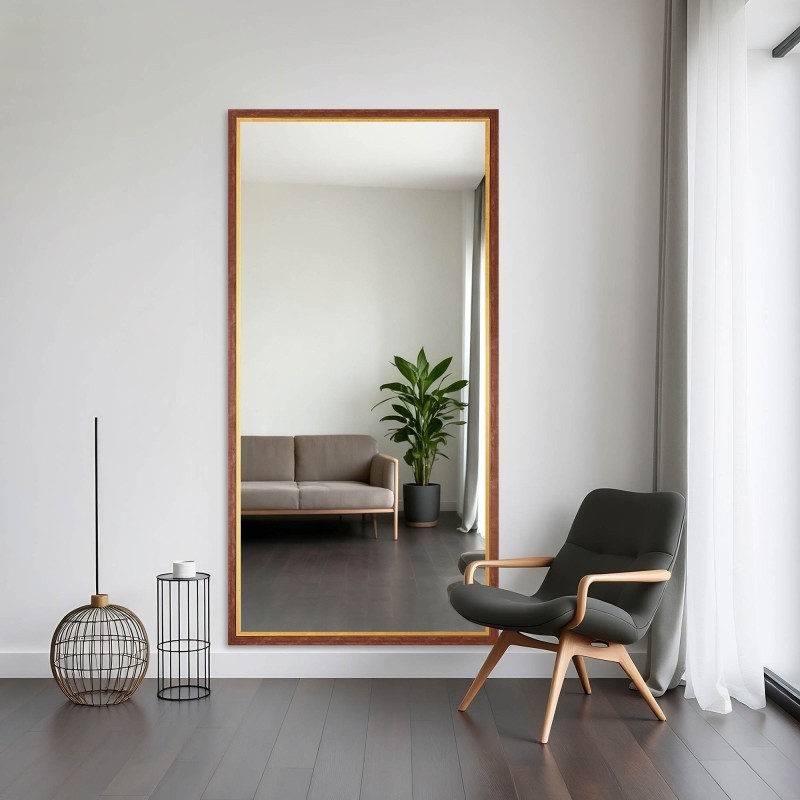 Spiegel in fijne decoratieve houten lijst - 2801 - kleur van de lijst naar keuze