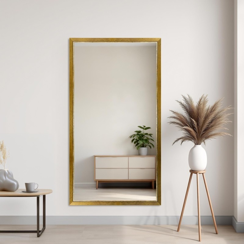 Spiegel in fijne decoratieve houten lijst - 2801 - kleur van de lijst naar keuze