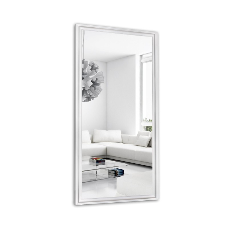 Glamour spiegel in rijke witte lijst - 6004004