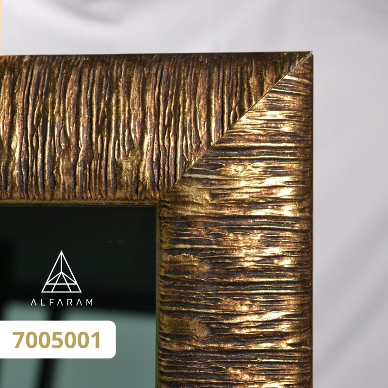 Moderne spiegel in rijke houten lijst - 7005 - lijstkleur naar keuze