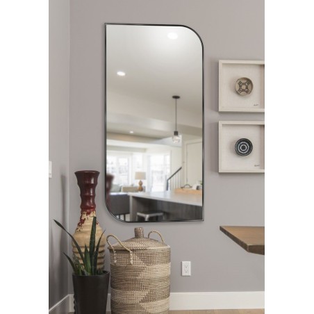 Spiegel in zwarte MDF SLIM lijst - TRAANTJE - lijstkleur naar keuze