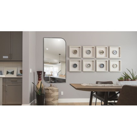 Spiegel in zwarte MDF SLIM lijst - TRAANTJE - lijstkleur naar keuze