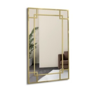Loft spiegel met gouden mdf stijlen - GABRIELA