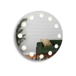 Ronde kaptafel spiegel met LED verlichting - HOLLYWOOD