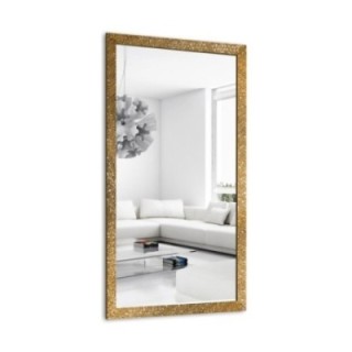 Glamour spiegel in rijk gouden lijst in hoogglans - 8002002
