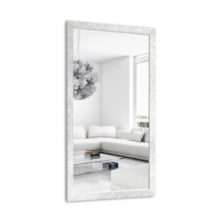 Glamour spiegel in rijk witte hoogglans lijst - 8002004