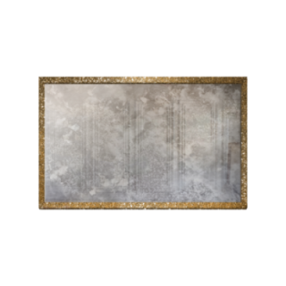 Luxe wandspiegel in gouden lijst met verouderd paneel – 8002002 – JULIA SILVER